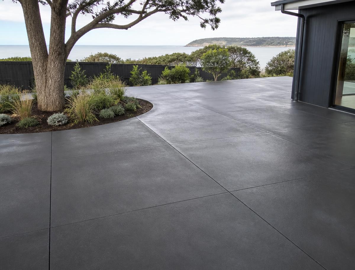 Coloured concrete courtyard — Lauderdale