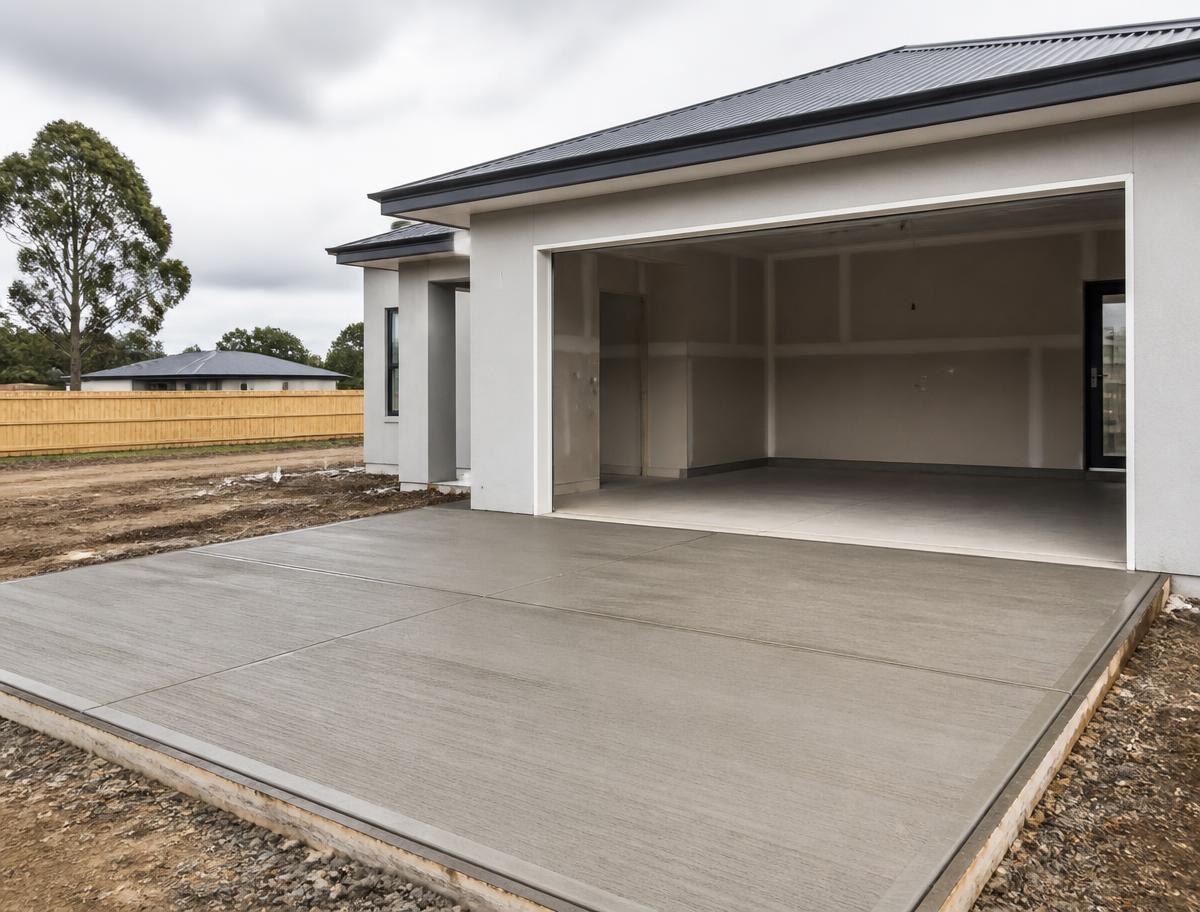 Garage slab and apron — Brighton