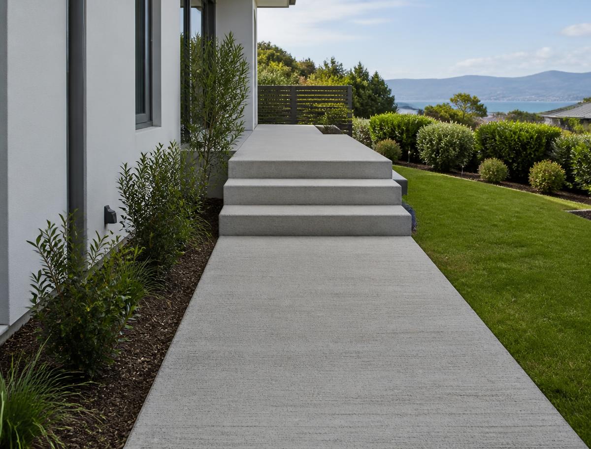 Concrete path and steps — Bellerive