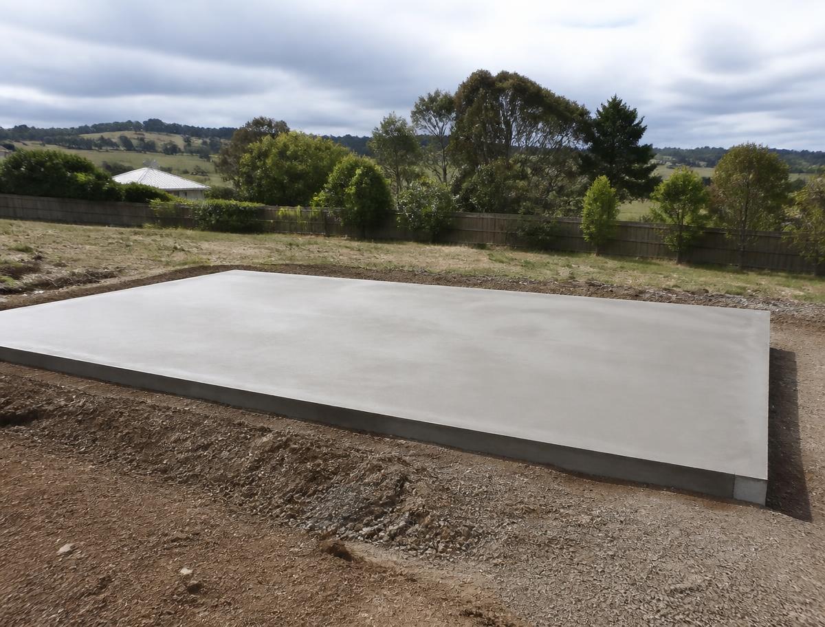 Shed slab — Sorell